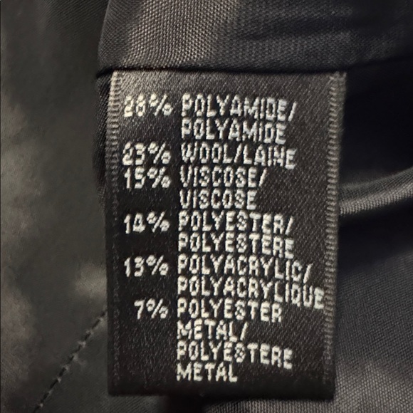 Lafayette 148 Black Tweed Ribbon Trim Open Front Blazer Black Size 14 - Picture 7 of 7